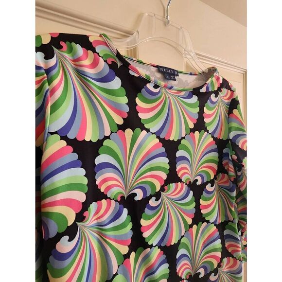 Melly M graphic print 3/4 sleeve top size small - Picture 4 of 8